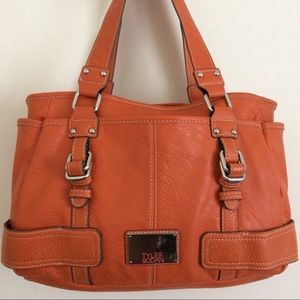 Tyler Rodan Orange Handbag Multi-Color Polka Dot